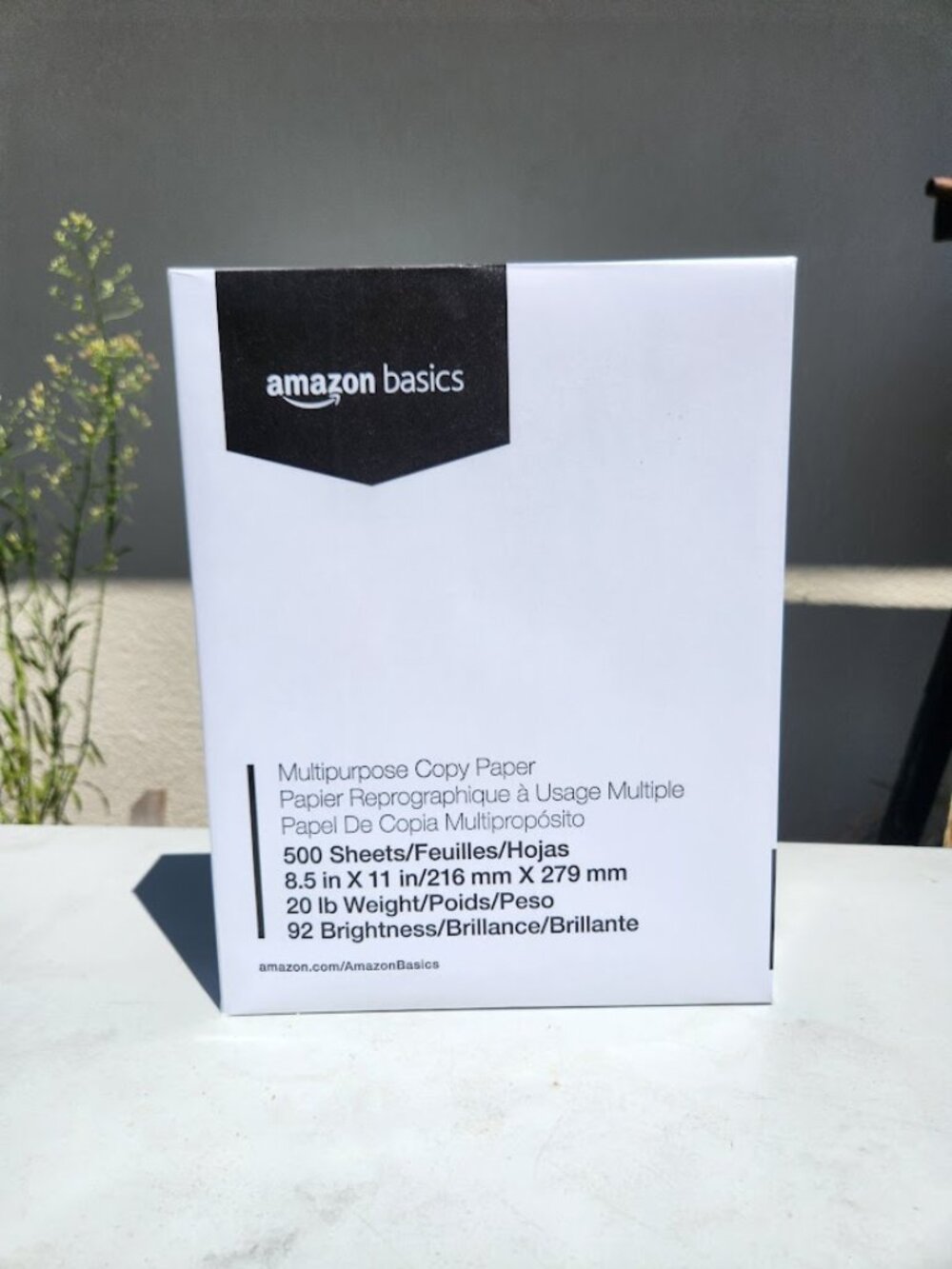 New Ream 500 Sheets Amazon Office Print Copy Printer Paper 8.5x11 Inch Letter Si